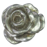 Resin Cabinet Knob Medium in Silver Lea