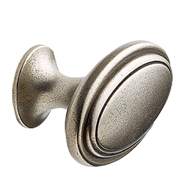 OVAL Cabinet Knob - 60mm - Antique Blac