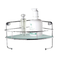 Multipurpose Glass Shelf - Chrome Plat