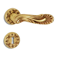 BRUGES Door Lever Handle on rose - Old