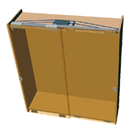 Automatic Overlap Wardrobe 2 Door Fitti