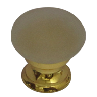 Cabinet Knob (Small) - Gold/Crystal Fin