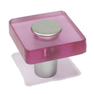 Cabinet Knob - 30mm - Pink/Wh