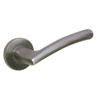 DOGE Lever Handle on Rose - Satin Nicke