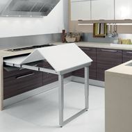 Pull Out drawer table with folding leg