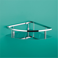 Corner Shelf - Polished Chrome Finish