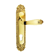 Ginevra Lever Handle on Plate in Old Si