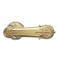 Ortisei Door Lever Handle on Rose - Raw