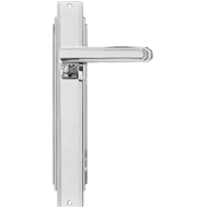 Art Deco Door lever Handle on Plate - C