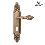 NAFIR Door Lever Handle on Plate - Bron