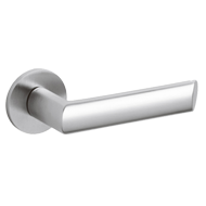 MOON Door Lever handle on rose - Brass