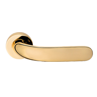 Point Door Lever Handle on rose - Gold 