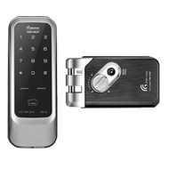 Digital Door Lock - Black with Silver F