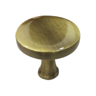 Brass Cabinet Knob - Antique Brass Fini