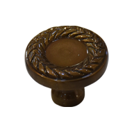 Brass Cabinet Knob - Antique Brass Fini