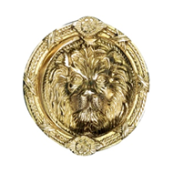 Brass Door Knocker - 7.5X7 Inch - Antiq