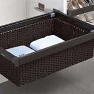 High End Soft Close Rattan Basket-MOCHA