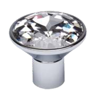 Sparkle Cabinet Knob in Crystal with Ch