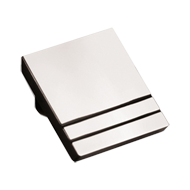 Cabinet Knob - 40mm - Black & White Fin