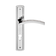 Profilo Mesh Lever Handle on Plate in S
