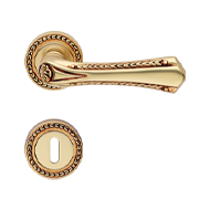 Sissi Door Handle on Rose - Gold Plated