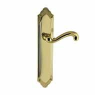 Door lever handles set on plates - Gold