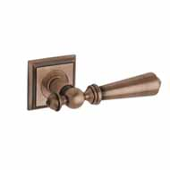 Door lever handles set on roses - Satin