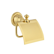 Toilet paper holder with cover - Gold 2