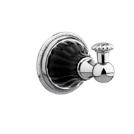 Robe hook with black porcelain - Bright