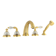 Five holes bath set with classical crys