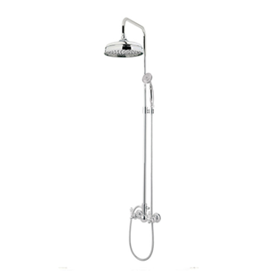 Shower mixer with column and porcelain 