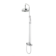 Shower mixer with column and black porc