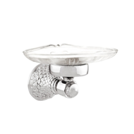 Soap dish holder with crystal - Antique