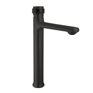 High monolever basin mixer with black p