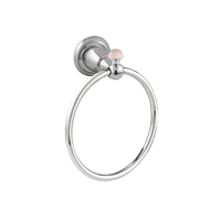 Towel ring 165mm with pink quartz stone