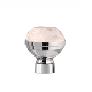Knob for shower system with pink quartz