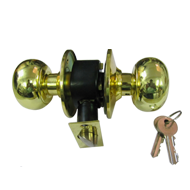 Tubular Lock with Key in Gold
