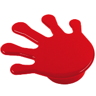 Kids Hand Shape Cabinet Handle in Red C