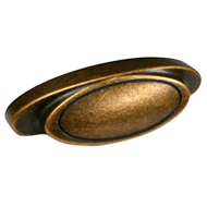 Cabinet Handle - 80mm - Antique Brass