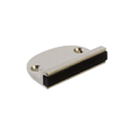 Stop plate for glass doors with black r