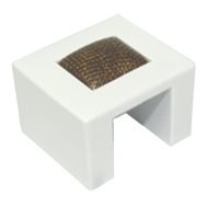 Cabinet Knob - 41mm - White & Brown Col