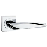 TWIST Lever Handle on rose Chrome Plate