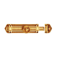 Praga Tower Bolt - Old Gold Finish