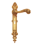 Door lever Handle on Plate in Orro Anti
