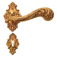 Door lever Handle on Rose in Orro Antiq