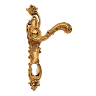 Door lever Handle on Plate in Orro Anti