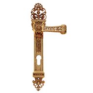 Door lever Handle on Plate in Orro Anti