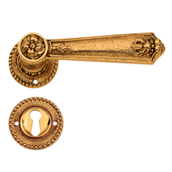 Door Lever Handle on Rose in Orro Antiq