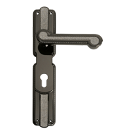 Swarovski Door Lever Handle in Black Ni