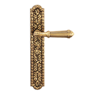 Doha Lever Handle On Plate in Old Gold